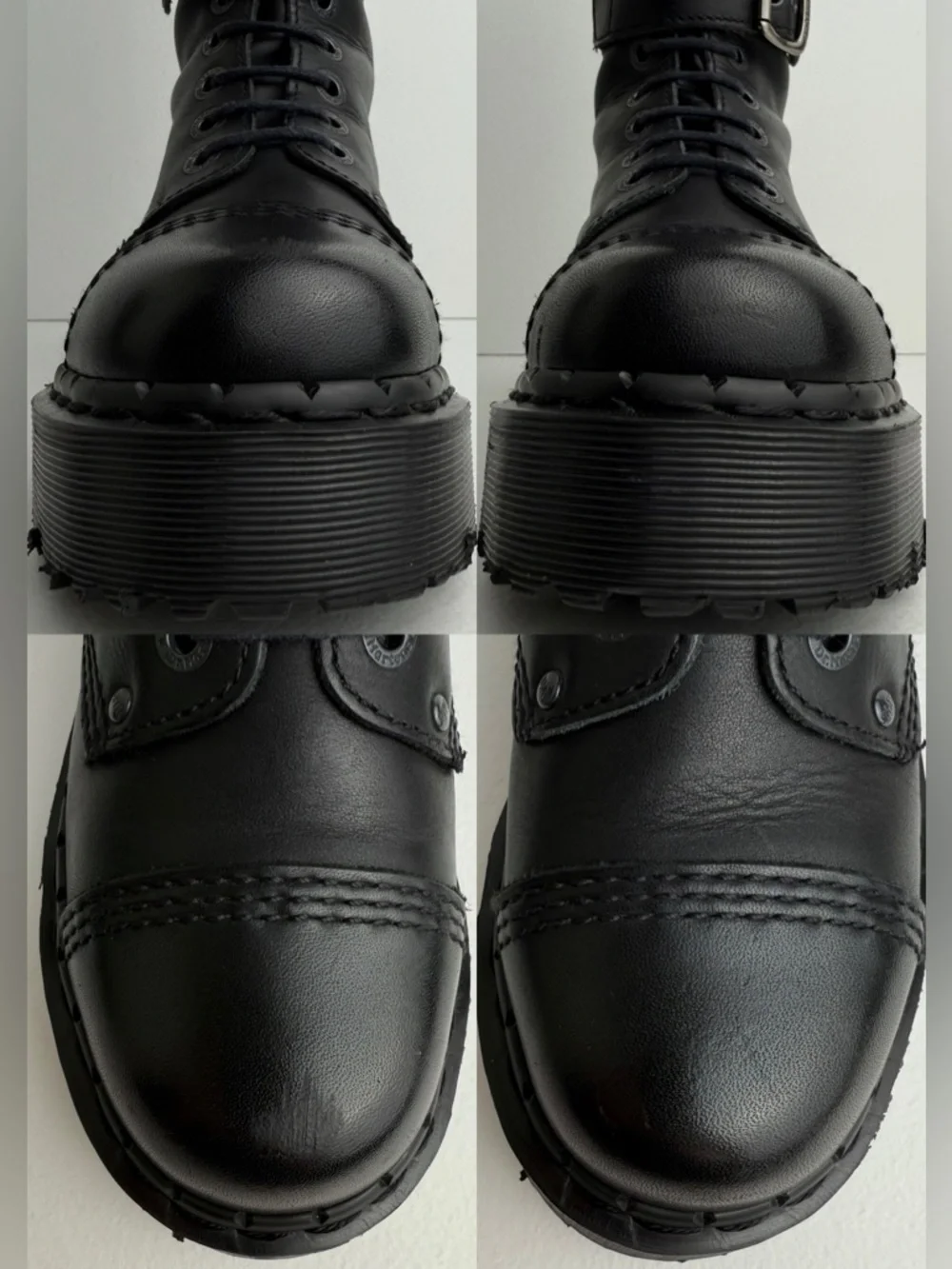 Vintage Dr. Martens 3A26 Holy Grail England Black Envy Platform Boots UK 4